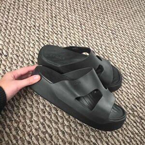 CROCS Charcoal Slide Sandals